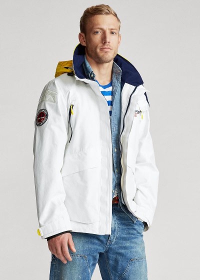 Chaquetas Polo Ralph Lauren Hombre Blancos - Polo Sport Hooded - HCVUM2905